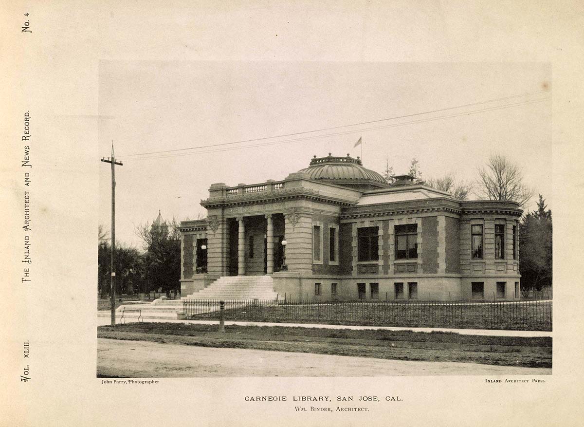 San Jose, California. Carnegie Library, 1904