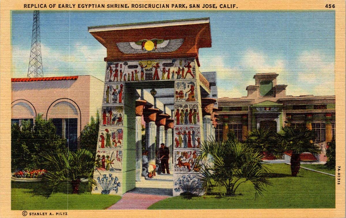 San Jose, California. Rosicrucian Park, Replica of Early Egyptian Shrine