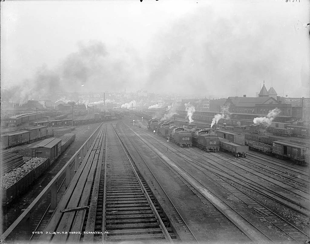 Scranton. Delaware, Lackawanna, and Western Railroad yards, circa 1900