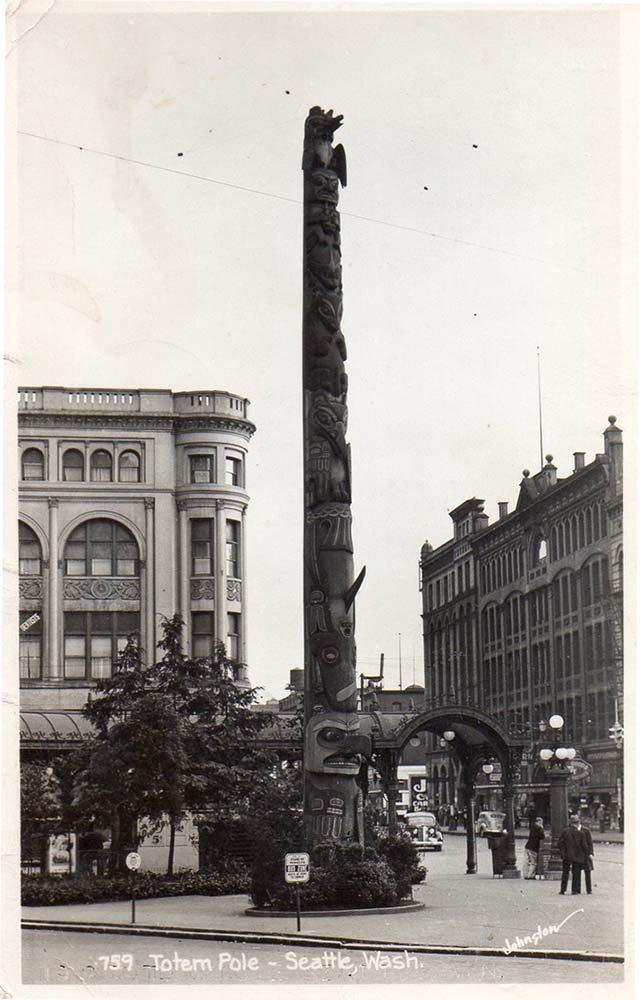 Seattle, Washington. Totem Pole, 1956