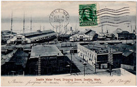 Seattle. Waterfront, Ships, 1907