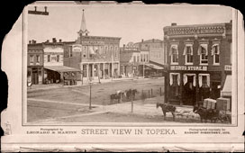 Topeka. Corner of Sixth and Kansas Avenues, circa 1875