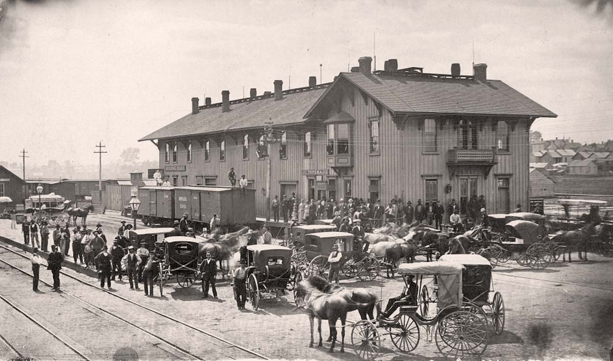 Topeka, Kansas. Depot, 1876