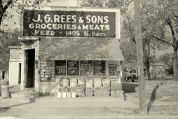 Topeka. Grocery store specializing in feed and seed, 1938