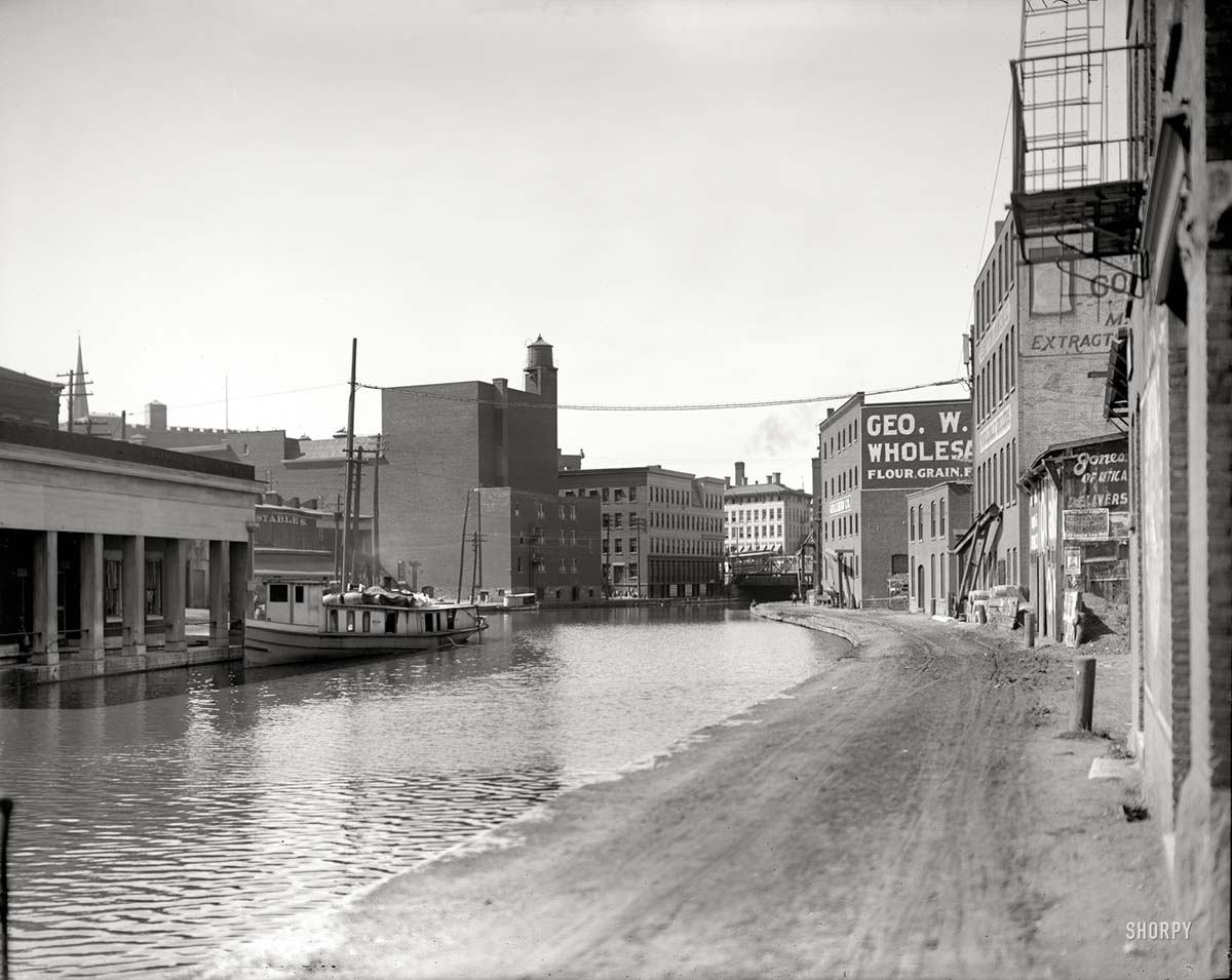 Utica. Erie Canal at Utica, circa 1910