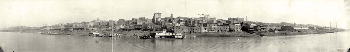 Vicksburg. Panorama with river Mississippi, 1910