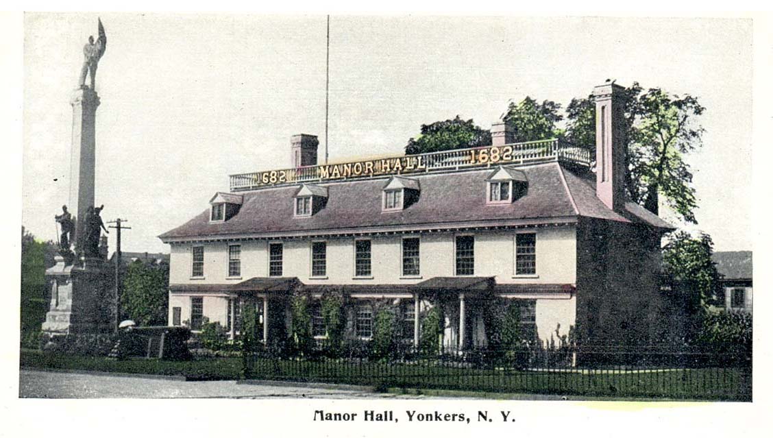 Yonkers. Manor Hall and Soldier's Monument
