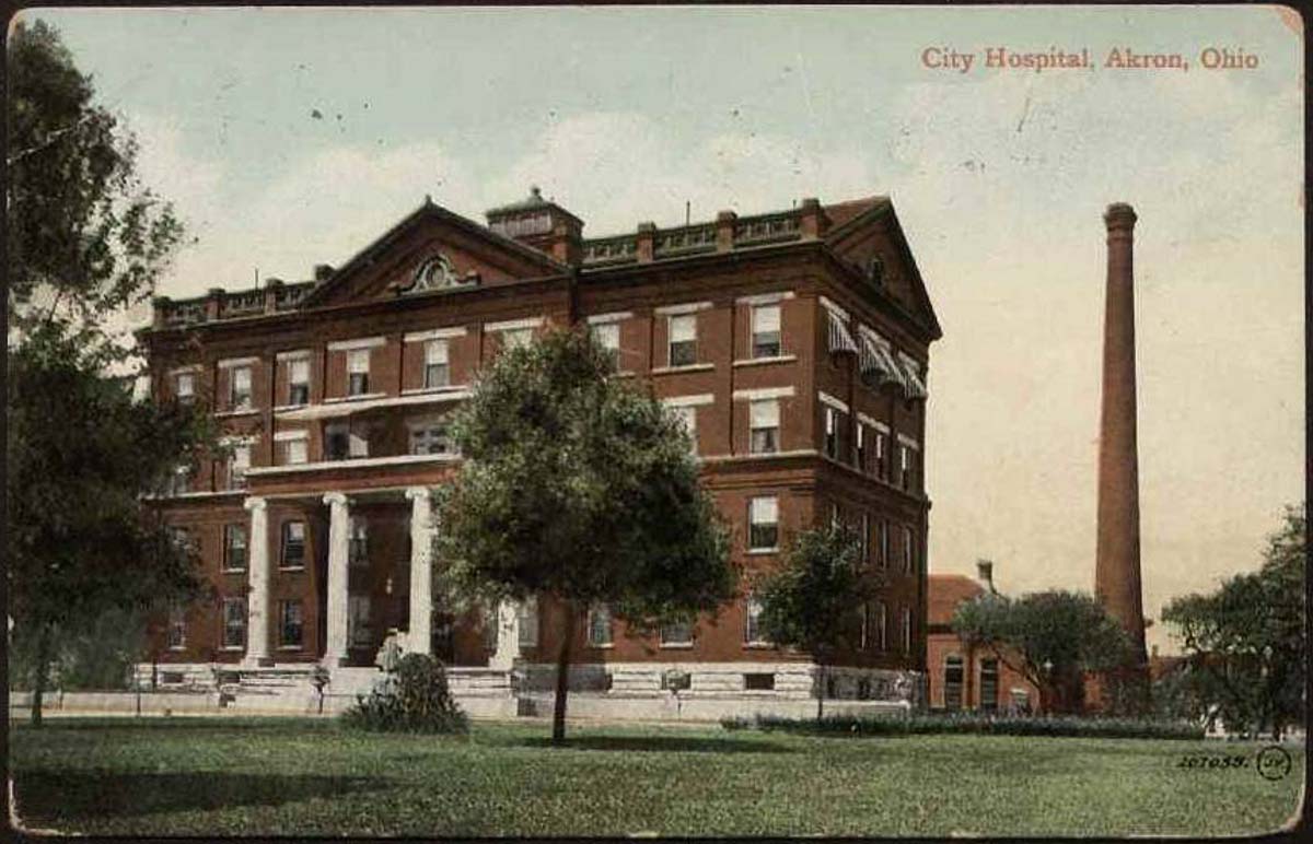 Akron, Ohio. City Hospital, 1909