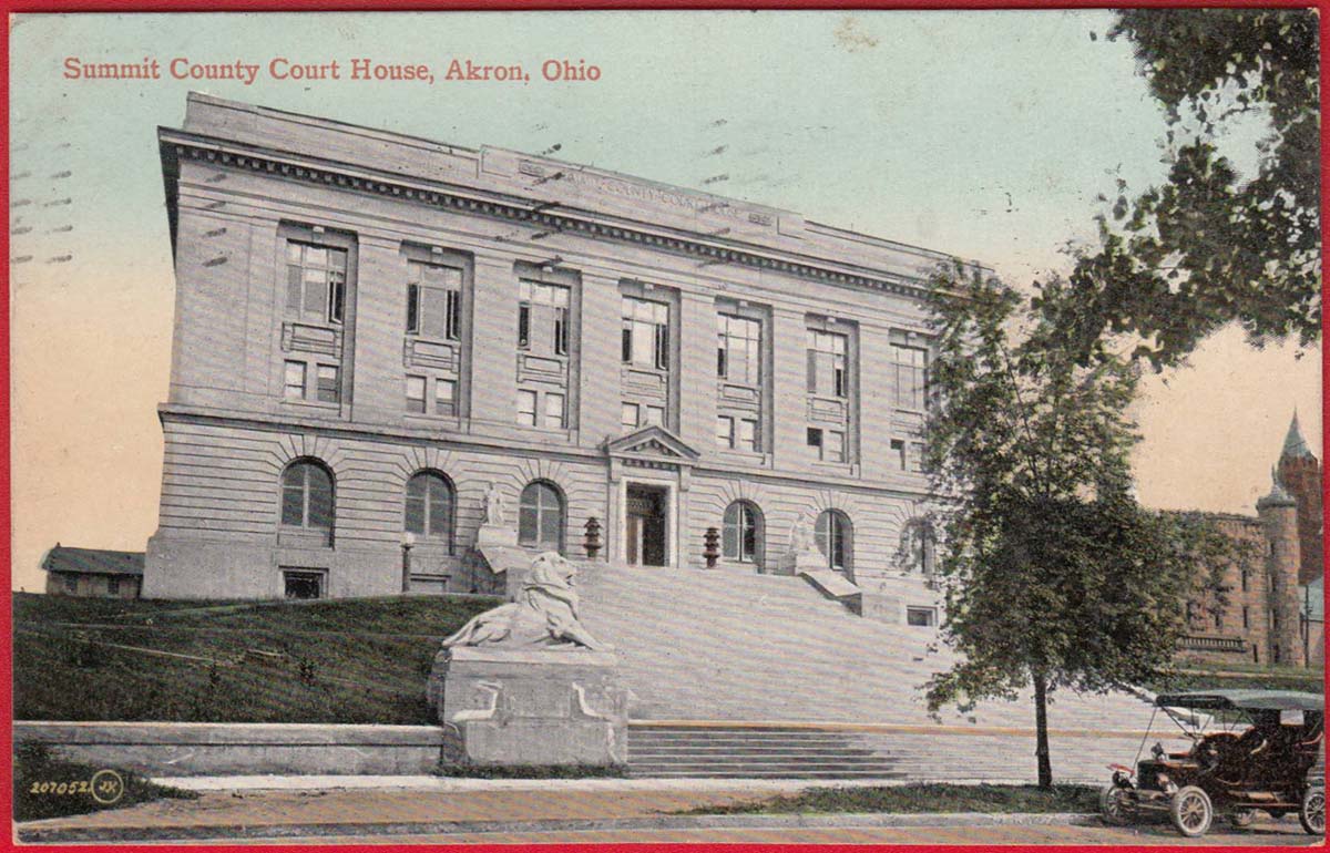 Akron Ohio Summit County Court House 1909