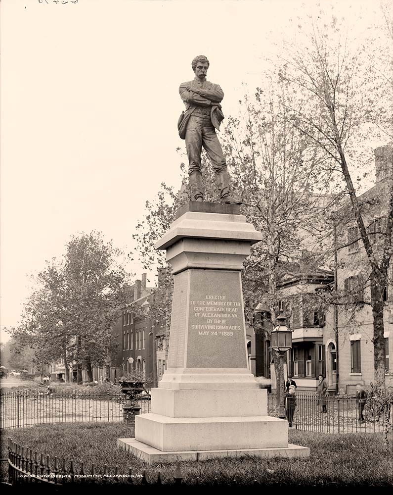 Alexandria, Virginia. Confederate Monument on Washington Street, circa 1905
