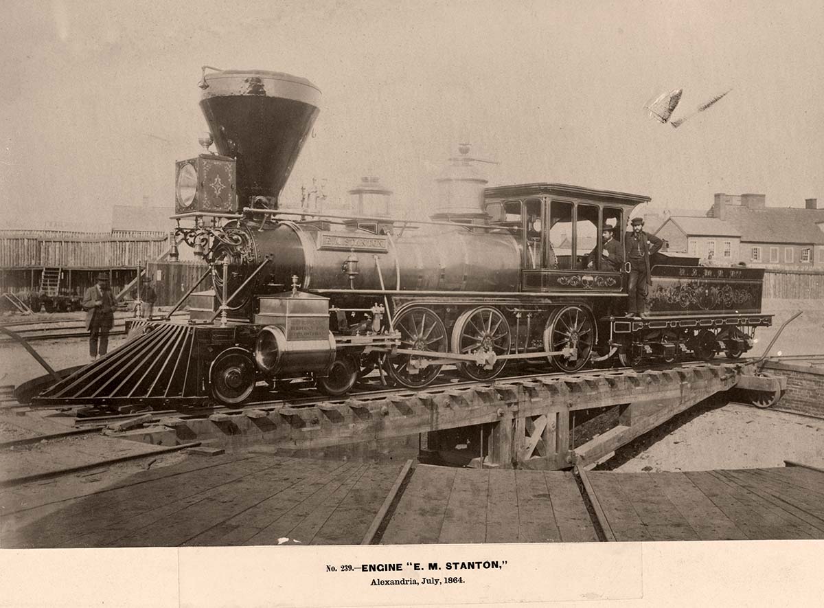 Alexandria, Virginia. Engine 'E.M. Stanton', July 1864