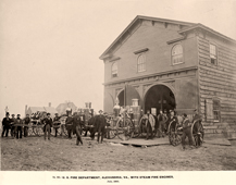 Alexandria. Fire Department, with steam fire engines, July, 1863