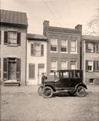 Alexandria. Ford Coupe at little house, between 1910 and 1925