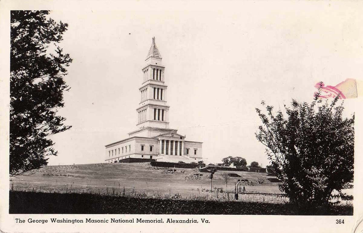 Alexandria, Virginia. George Washington Masonic National Memorial, 1920