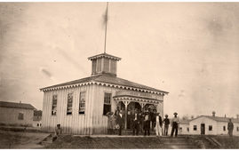 Headquarters of convalescent camp, near Alexandria, circa 1865