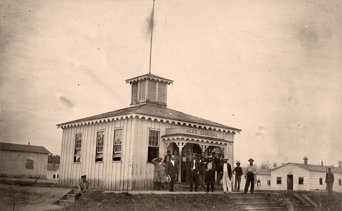 Headquarters of convalescent camp, near Alexandria, circa 1865