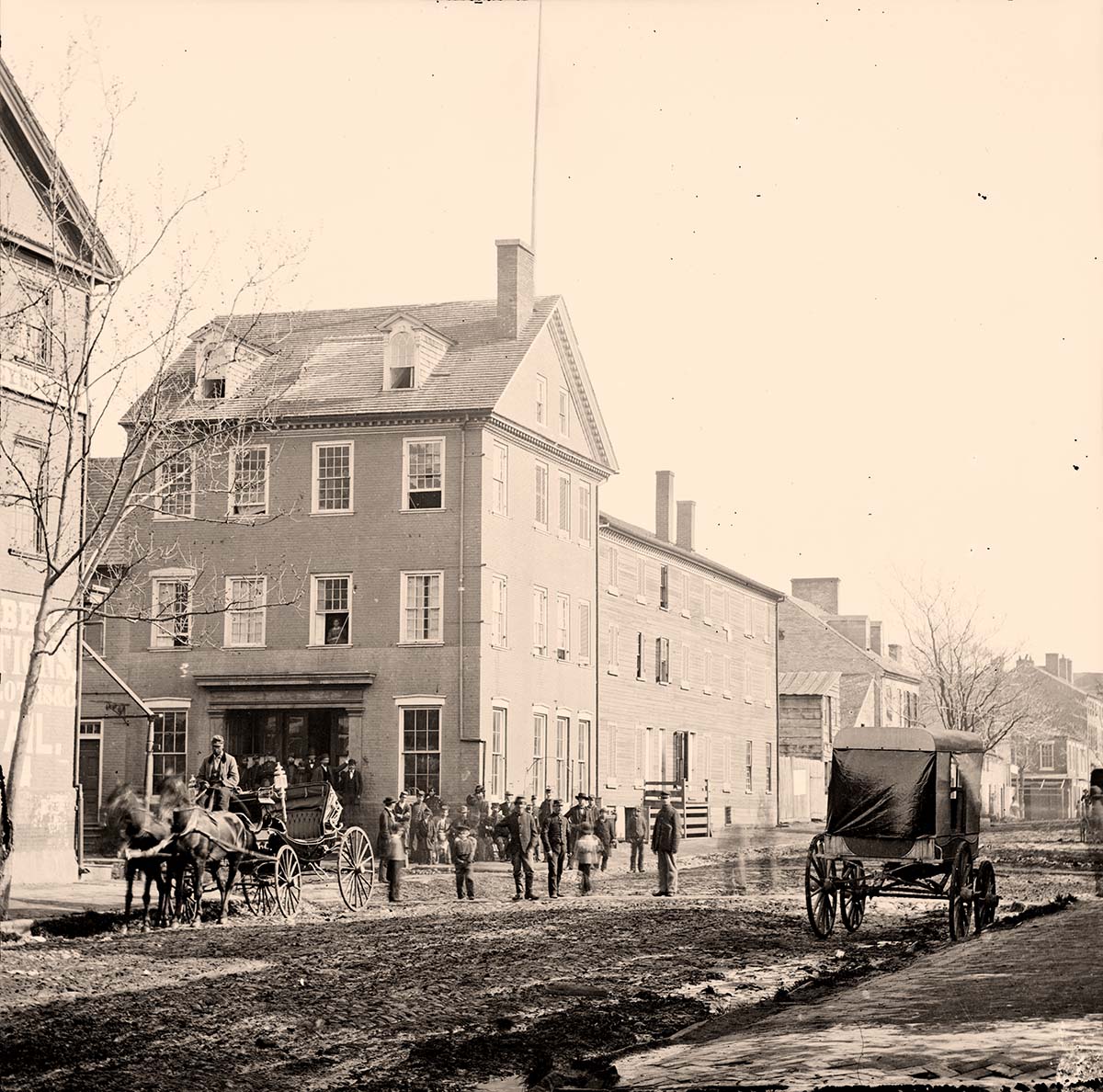Alexandria, Virginia. Marshall House, King and Pitt Streets, circa 1865