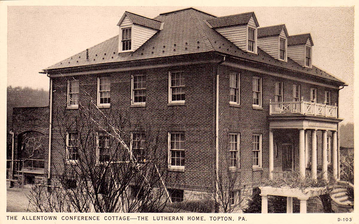 Allentown, Pennsylvania. Conference Cottage, Lutheran Home, between 1910 and 1920