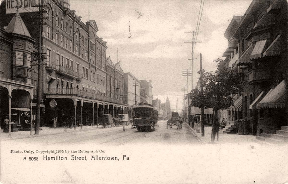 Allentown, Pennsylvania. Hamilton Street, 1905