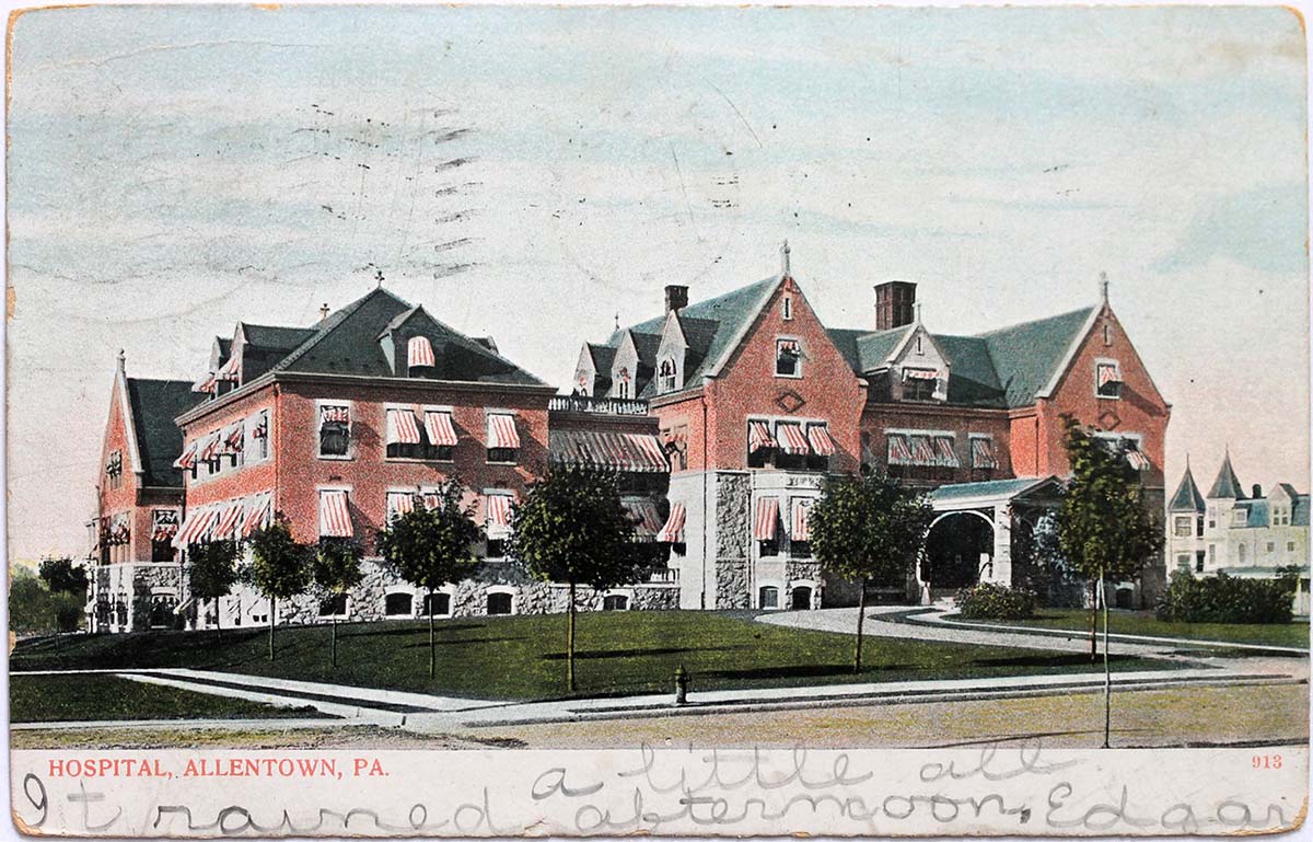 Allentown, Pennsylvania. Hospital, 1907