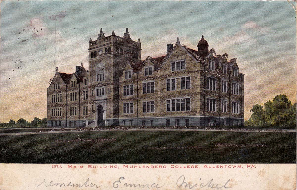 Allentown, Pennsylvania. Muhlenberg College, Main Building, 1910s