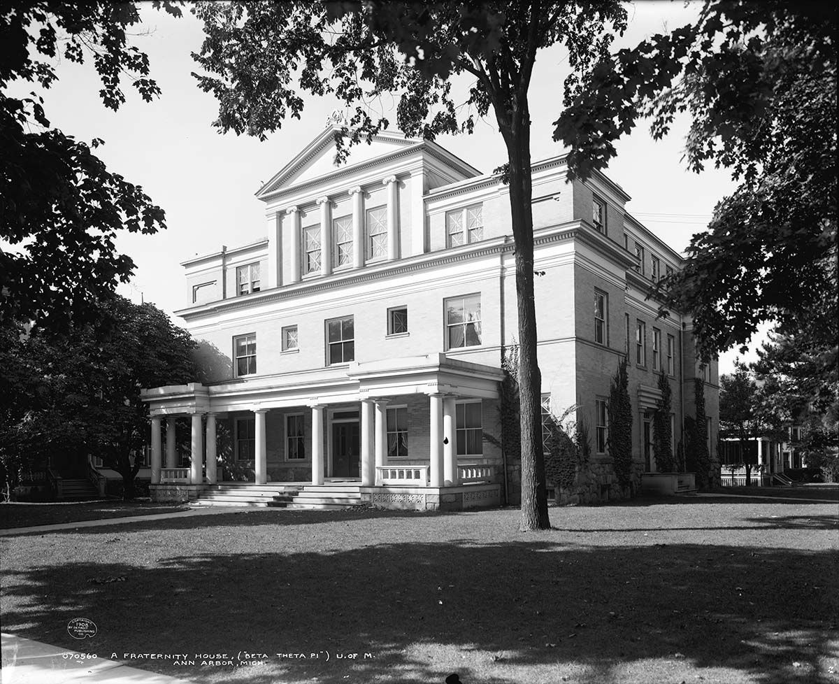 Ann Arbor, Michigan. University of Michigan, A Fraternity House, Beta Theta Pi, 1908