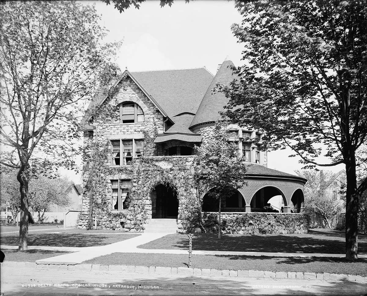 Ann Arbor, Michigan. University of Michigan, A Fraternity House, Delta Kappa Epsilon
