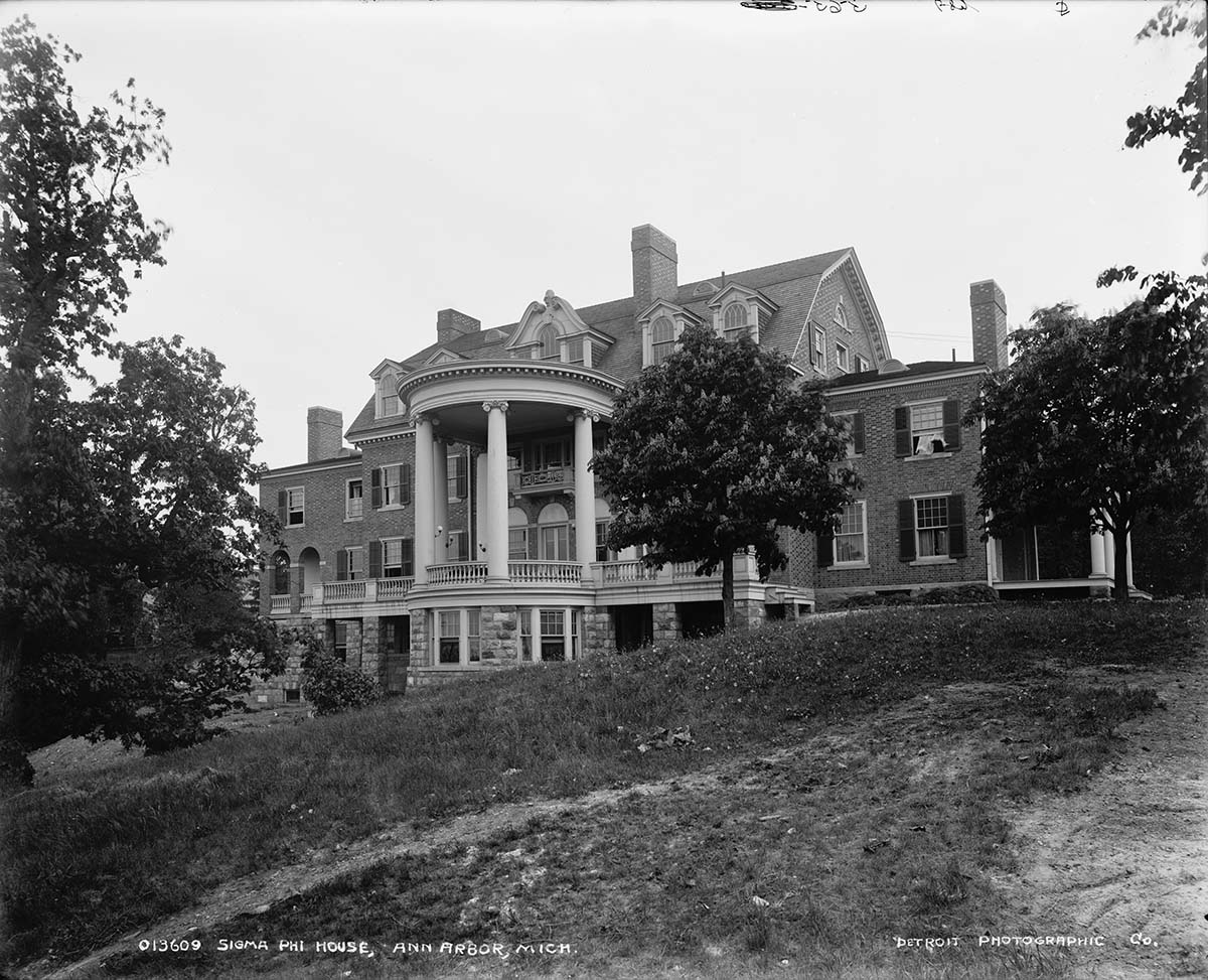 Ann Arbor, Michigan. University of Michigan, A Fraternity House, Sigma Phi, circa 1900