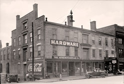 Athens. Hotel, Broad Street, Franklin House, Athens Hardware Co, 1936