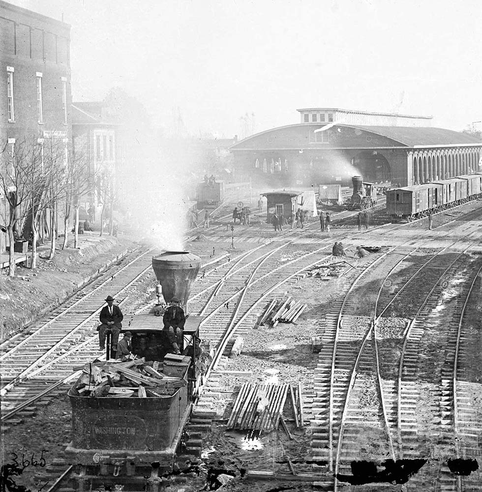 Atlanta, Georgia. Railroad yard, 1864