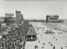 Atlantic City. Boardwalk and New Garden Pier, circa 1920