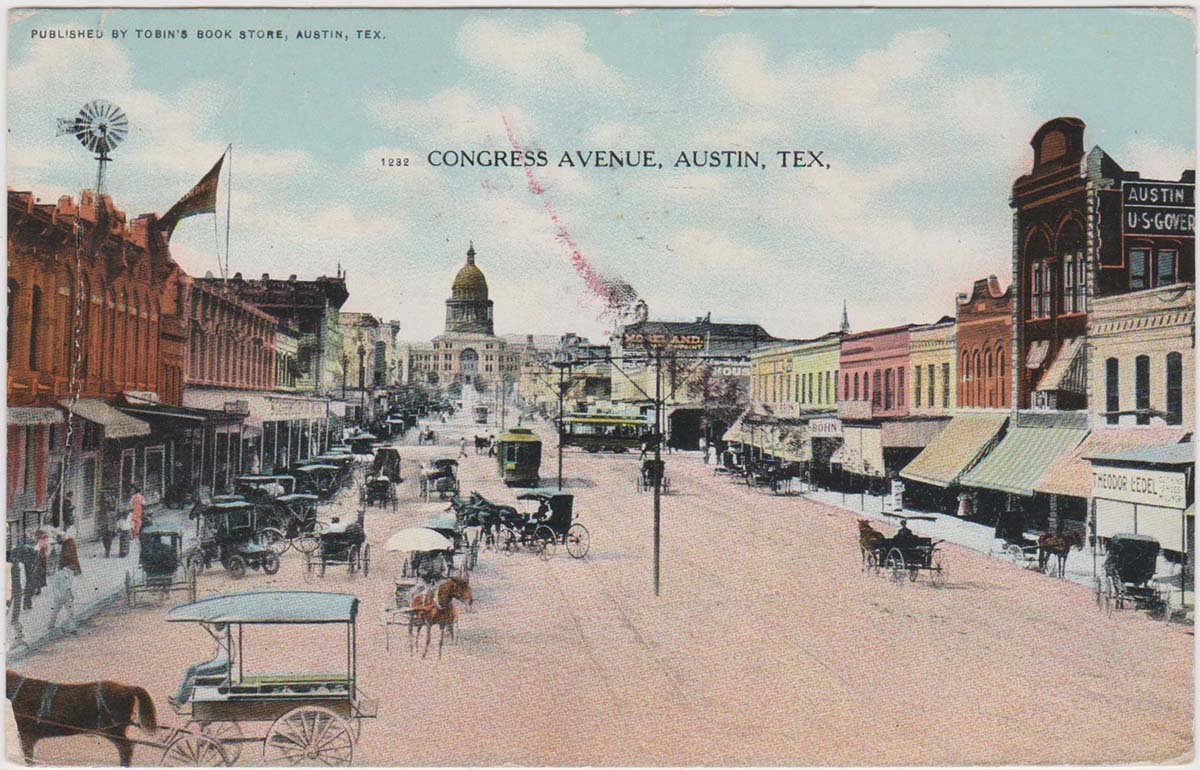 Austin, Texas. Congress Avenue, 1910