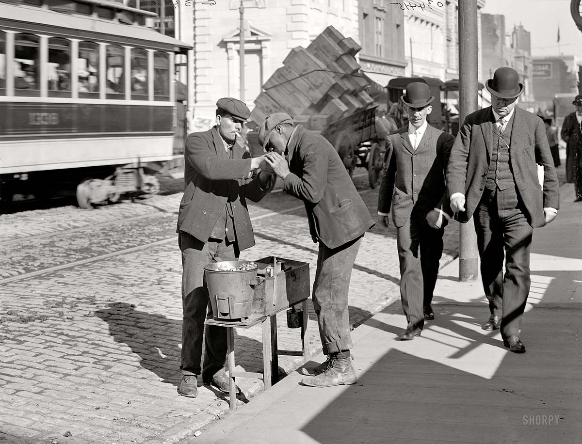 Baltimore. A chestnut vendor, circa 1905