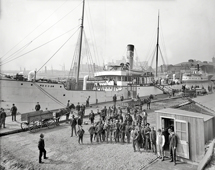 Baltimore. Payday for the stevedores, circa 1905