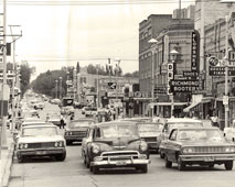 Bismarck. Looking north along Fourth Street, 1964