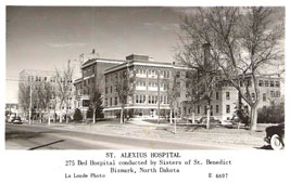 Bismarck. St Alexius Hospital of sisters of St Benedict, 1950s