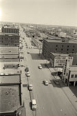 Bismarck. View of downtown from the Patterson Hotel looking East, 1956