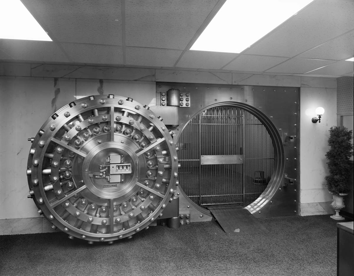 Boise City National Bank on Idaho Street, old vault in basement