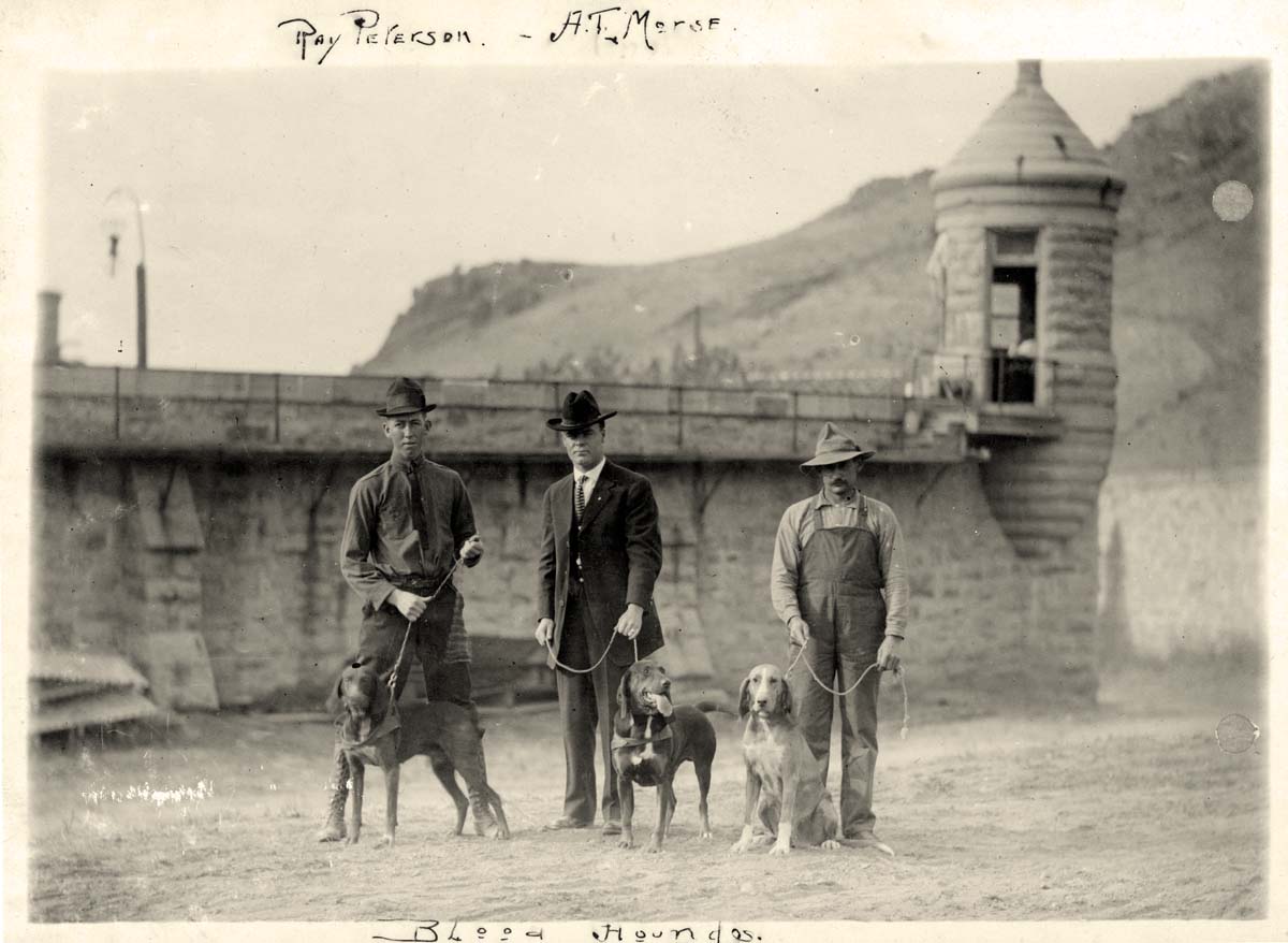 Boise. The prison and a trio of bloodhounds