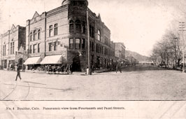 Boulder. Corner of Streets 14th and Pearl, 1908