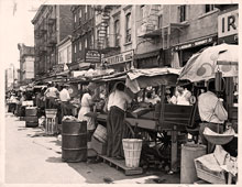 Brownsville. Belmont Avenue, Pushcart Market, 1939