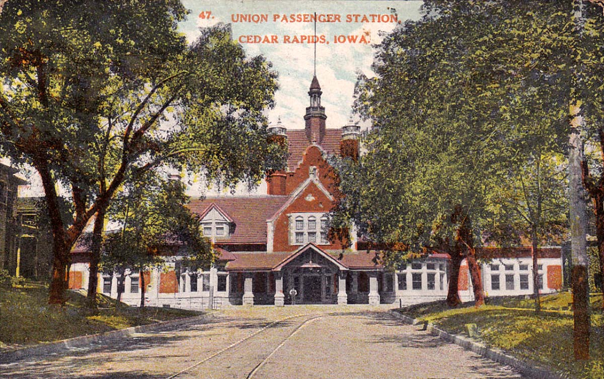 Cedar Rapids. Union Passenger Station, 1913