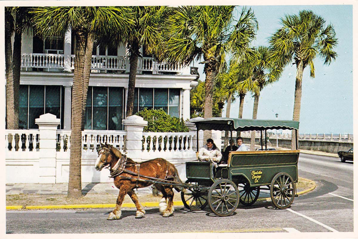 Charleston, South Carolina. East Battery, Horse Wagon