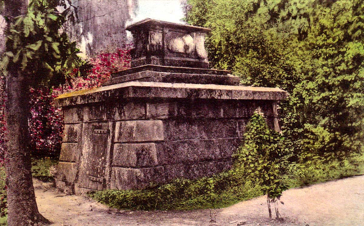 Charleston, South Carolina. Mausoleum, Middleton Place Gardens, 1910s