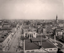 Charleston. Panorama of city from St. Michael's Church, St. Philip's Church at right, circa 1900