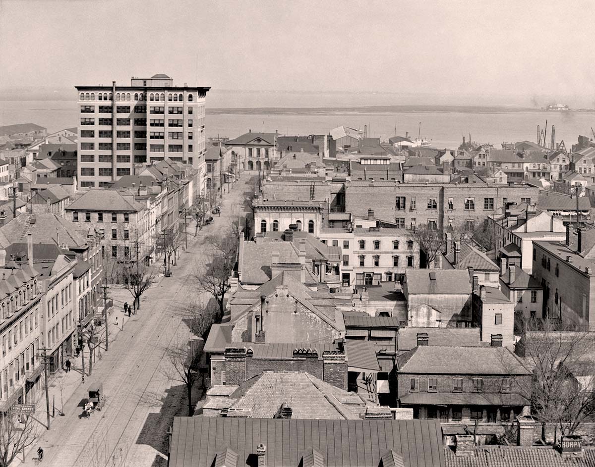 Charleston, South Carolina. Panorama of city and waterfront, circa 1911