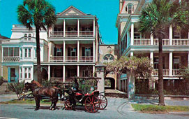 Charleston. South Battery Home, Horse Carriage, 1940-60s