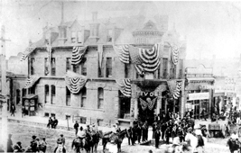 Cheyenne. Tivoli Building during Frontier Days in 1900