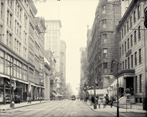 Cincinnati. Fourth Street, east from Race Street, between 1900 and 1910