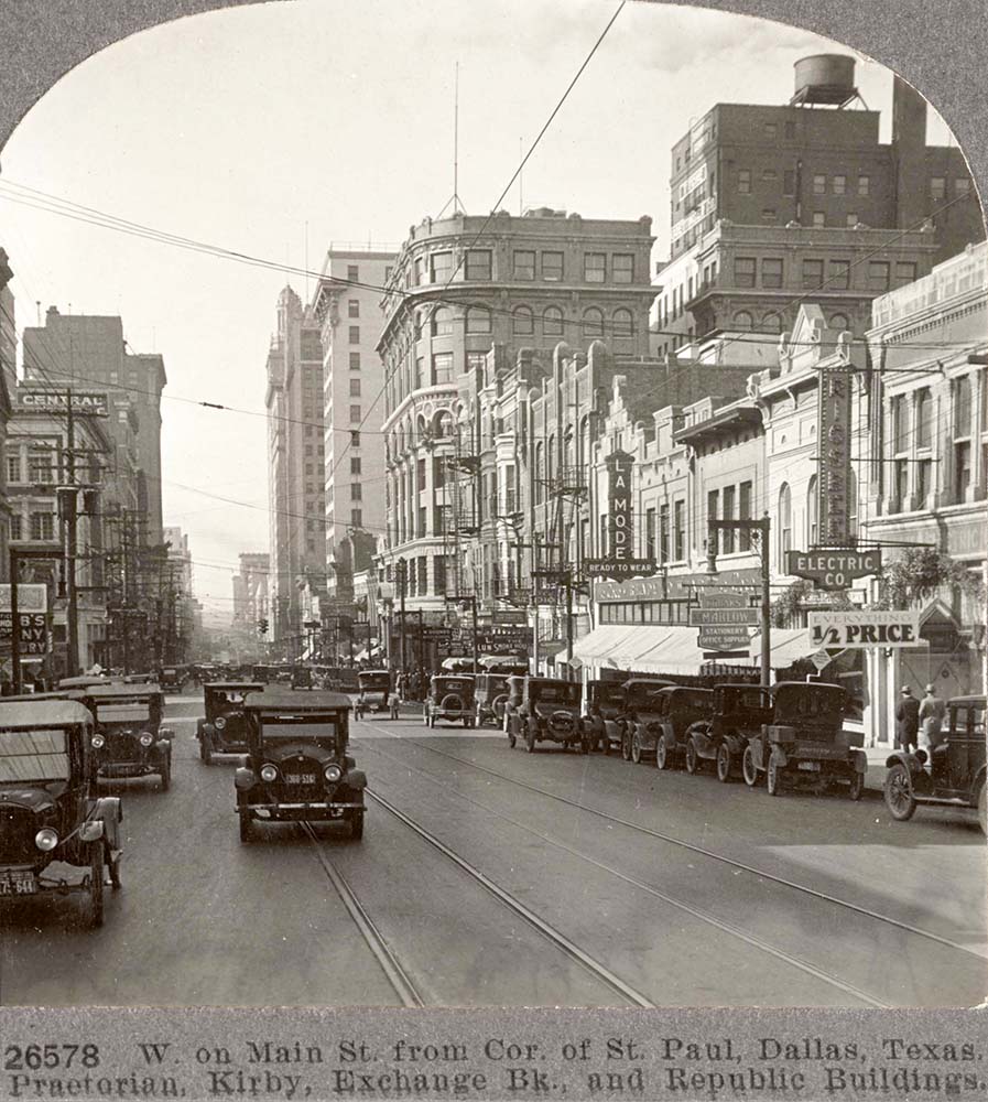 Dallas, Texas. Main Steet, 1926